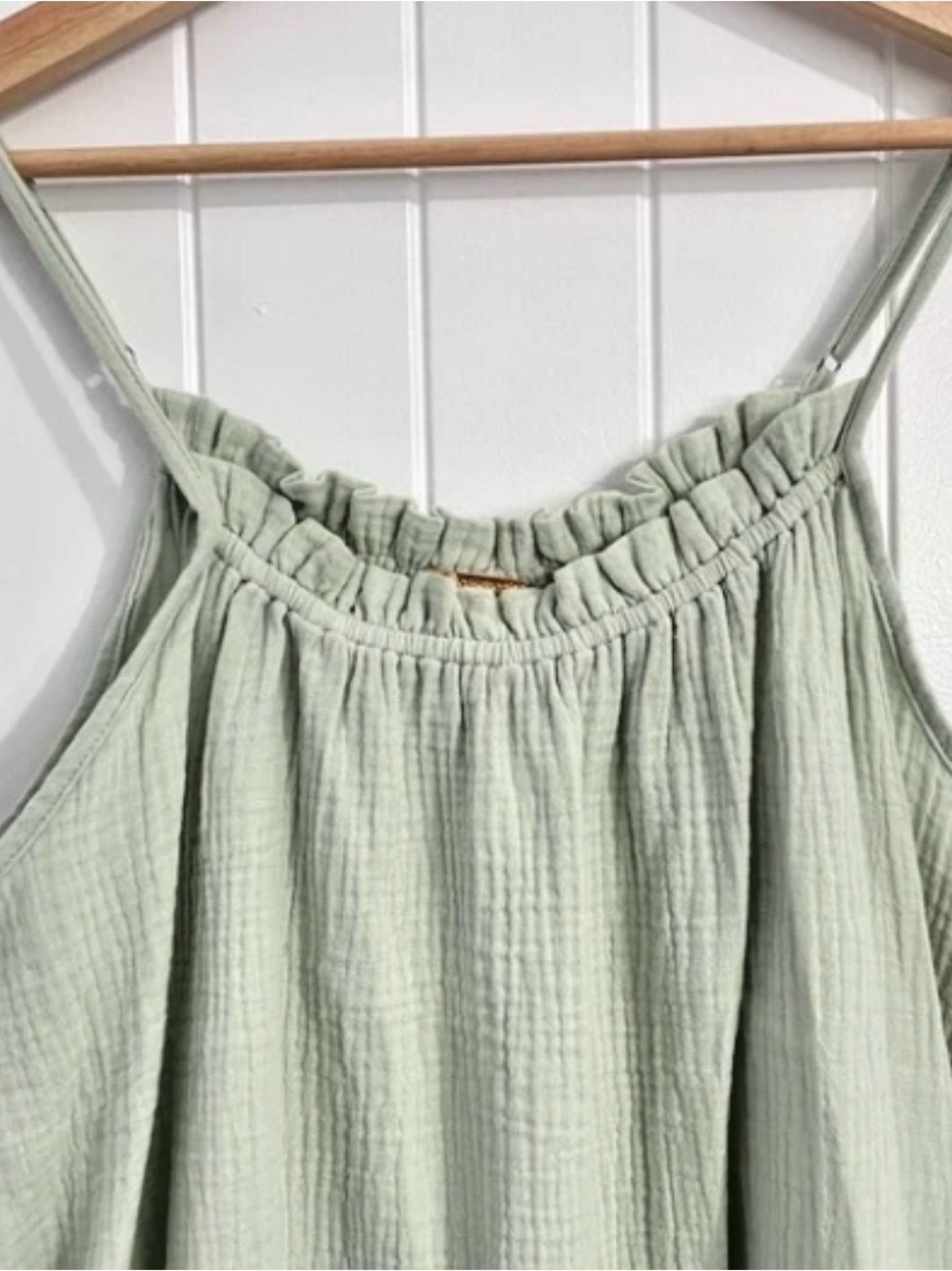 Magaschoni Organic Cotton Gauze Babydoll Cami Tank Top - Picture 6 of 7